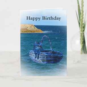 Glücklicher Geburtstag, Cat Sea Adventure Grußkart Karte