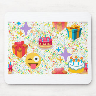 glücklicher Geburtstag Emoji Mousepad
