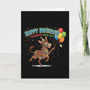 Glücklicher Geburtstag Esel-Feier Karte