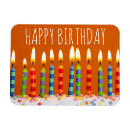 GLÜCKLICHER GEBURTSTAG farbenfroher moderner Gesch Magnet