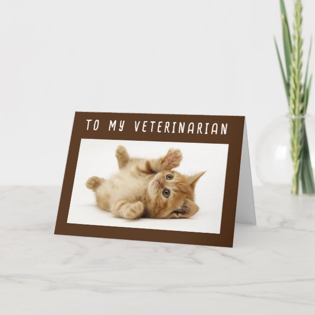 GLÜCKLICHER GEBURTSTAG FÜR MEINE **VETERINARISCHE* KARTE (Vorderseite)