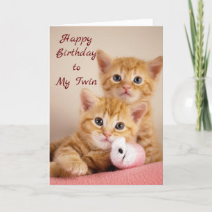 GLÜCKLICHER GEBURTSTAG FÜR MICH ****TWIN*** KARTE
