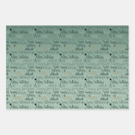 Glücklicher Geburtstag Geschenkpapier Set