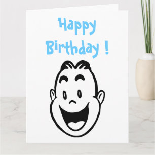 "GLÜCKLICHER GEBURTSTAG" GLÜCKLICHES GESICHT KARTE