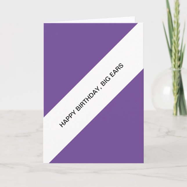 glücklicher Geburtstag, große Ohren Karte (Vorderseite)