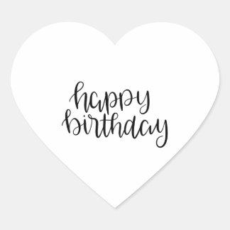 glücklicher Geburtstag Herz-Aufkleber