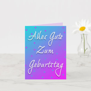 Glücklicher Geburtstag in deutscher geklappter Gru Karte