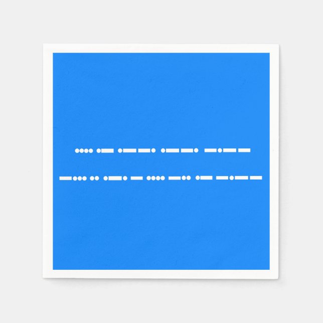 Glücklicher Geburtstag in Morse Code Serviette (Vorderseite)