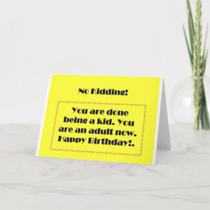 GLÜCKLICHER GEBURTSTAG JUNG ERWACHSENER KARTE