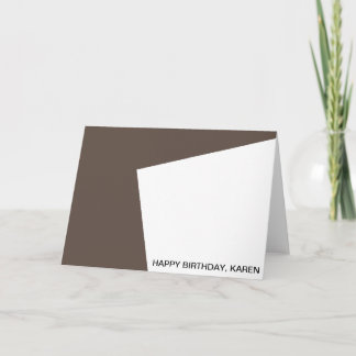Glücklicher Geburtstag, Karen Karte