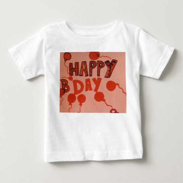 GLÜCKLICHER GEBURTSTAG Kleinkind Jahre Baby T-shirt (Vorderseite)