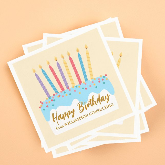 Glücklicher Geburtstag Kuchen Chic Benutzerdefinie Serviette (Von Creator hochgeladen)