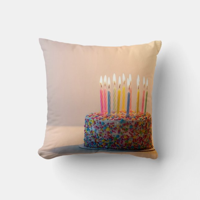 Glücklicher Geburtstag Kuchen Kissen (Vorderseite)