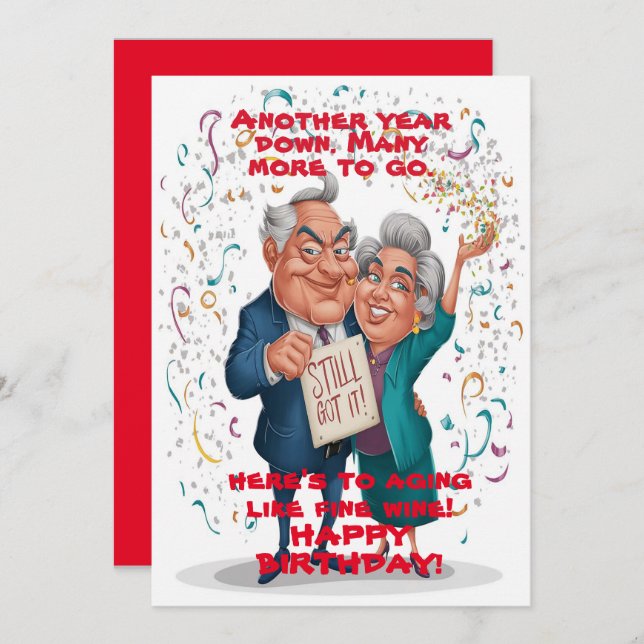 glücklicher Geburtstag lustig 60. Einladung (Vorne/Hinten)