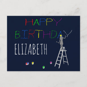 Glücklicher Geburtstag lustig anpassbar Postkarte