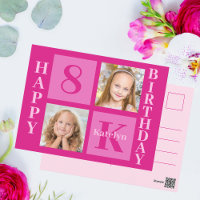Glücklicher Geburtstag Mädchen 2 Foto Hot Pink Ben