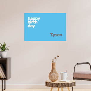 glücklicher Geburtstag minimalmodern Poster