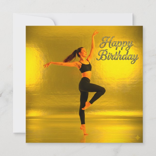 GLÜCKLICHER GEBURTSTAG MIT EINEM TANZMÄDCHEN (Vorderseite)