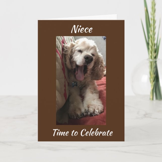 GLÜCKLICHER GEBURTSTAG ***NIECE*** SIE SIND "BESON KARTE (Vorderseite)