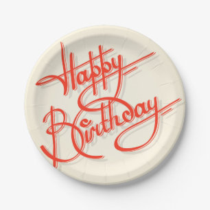 Glücklicher Geburtstag Pappteller