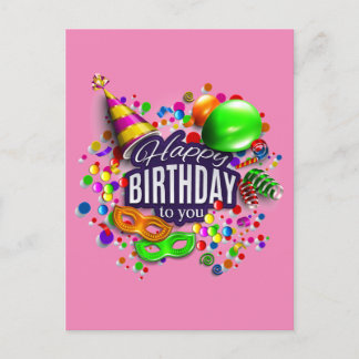 glücklicher Geburtstag Postkarte