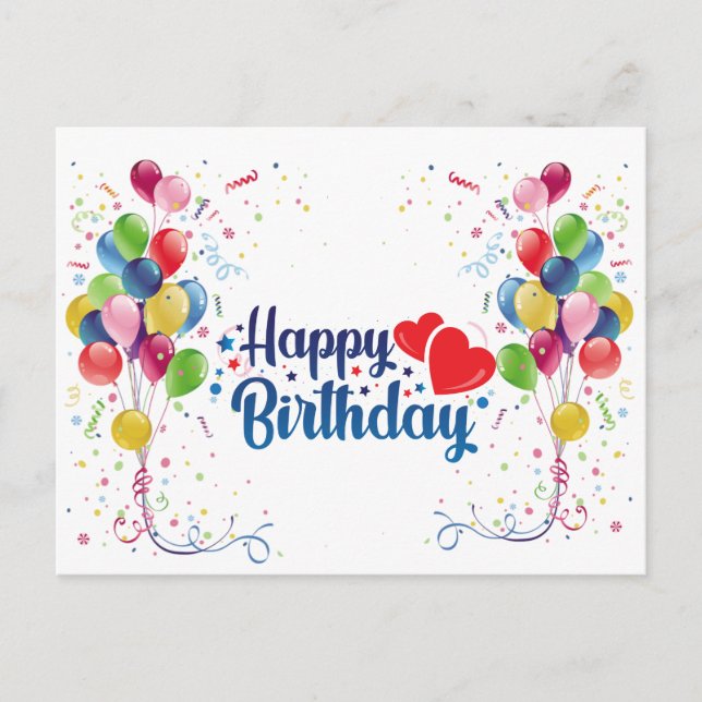 glücklicher Geburtstag Postkarte (Vorderseite)