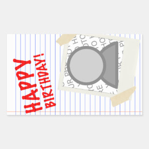 glücklicher Geburtstag Rechteckiger Aufkleber