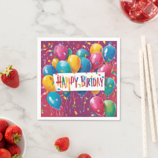 glücklicher Geburtstag Serviette