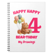 GLÜCKLICHER GEBURTSTAG Süßer Teddybär 4. Geburtsta