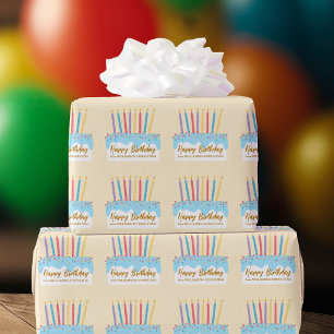 Glücklicher Geburtstag Torte Chic Individuelles Ge Geschenkpapier