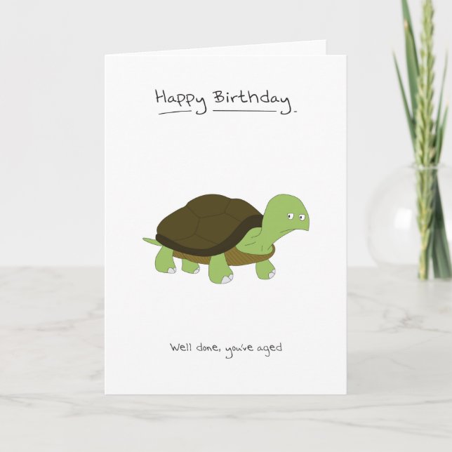 Glücklicher Geburtstag - Tortoise Karte (Vorderseite)