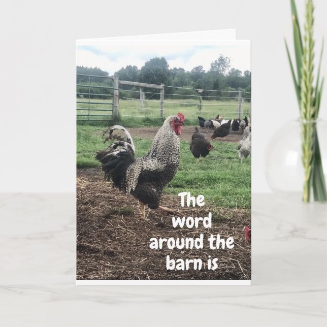 GLÜCKLICHER GEBURTSTAG VON UNTEN AUF DER HAUPTKART KARTE (Vorderseite)