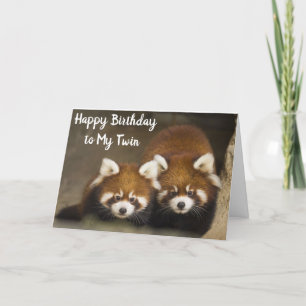 GLÜCKLICHER GEBURTSTAG ZU MEINEM "TWIN" KARTE