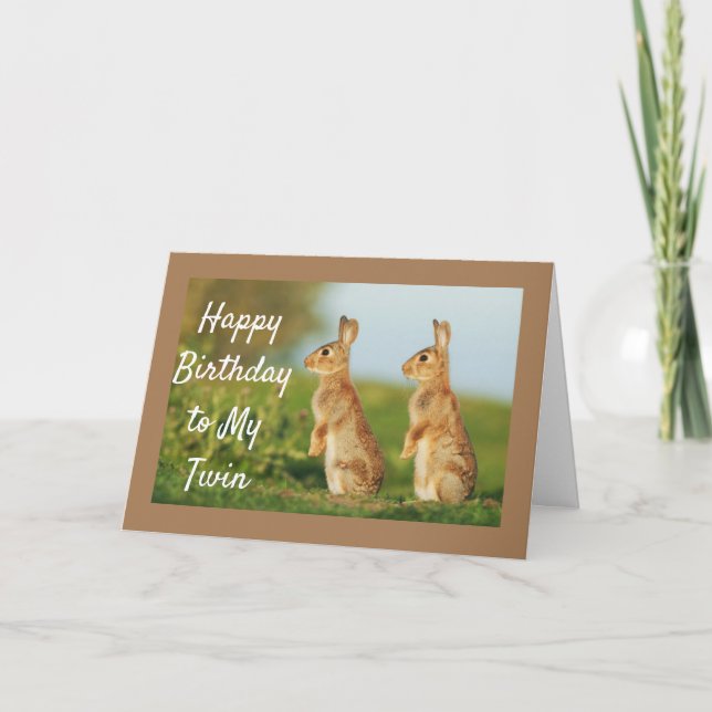 GLÜCKLICHER GEBURTSTAG ZU MEINER "TWIN"-KARTE KARTE (Vorderseite)