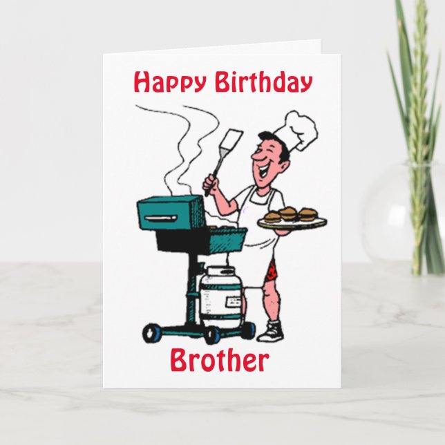 GLÜCKLICHER GEBURTSTAG ZUM BESTEN GRILL MASTER *BR KARTE (Vorderseite)
