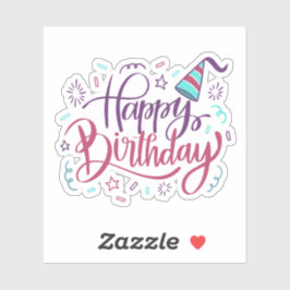 Glücklicher Geburtstagsaufkleber für das Party Aufkleber