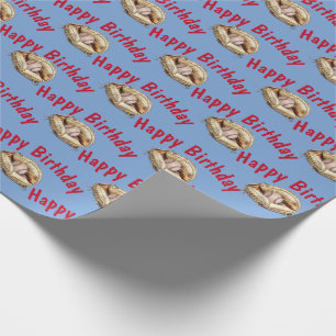 Glücklicher Geburtstagsbaseball im Handschuh Geschenkpapier