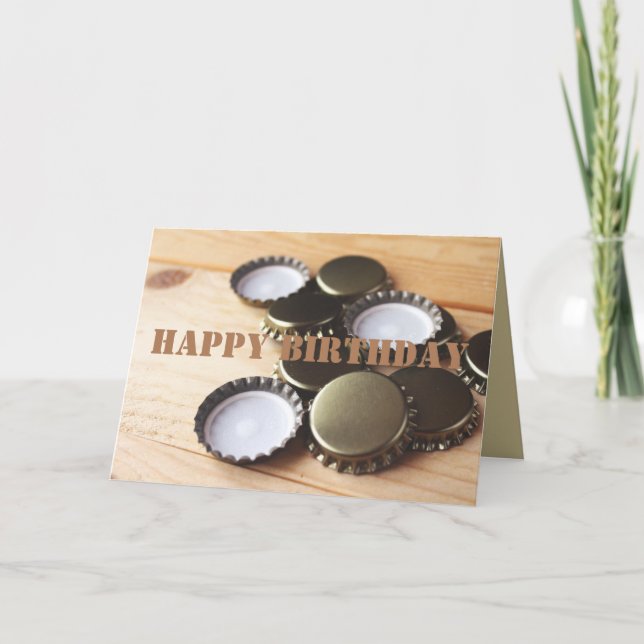 Glücklicher Geburtstagsbraumeister, Bierbrauerei Karte (Vorderseite)