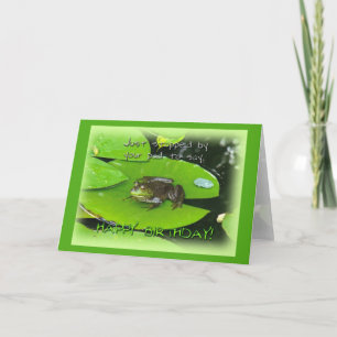 Glücklicher Geburtstagsgruß - Bullfrog auf Lily Pa Karte