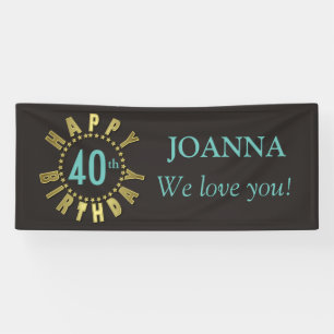 Glücklicher Geburtstagskreis der Sterne Gold GHBX Banner