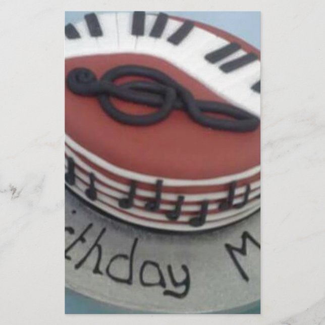 Glücklicher Geburtstagskuchen Briefpapier (Vorderseite)