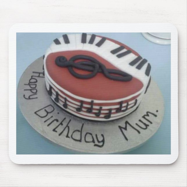 Glücklicher Geburtstagskuchen Mousepad (Vorne)