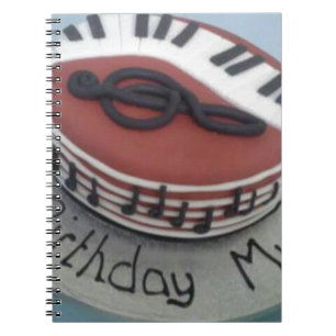 Glücklicher Geburtstagskuchen Notizblock