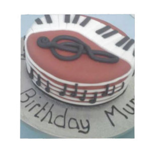 Glücklicher Geburtstagskuchen Notizblock