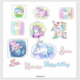 Glücklicher Geburtstagssymbole Aufkleber - Cartoon