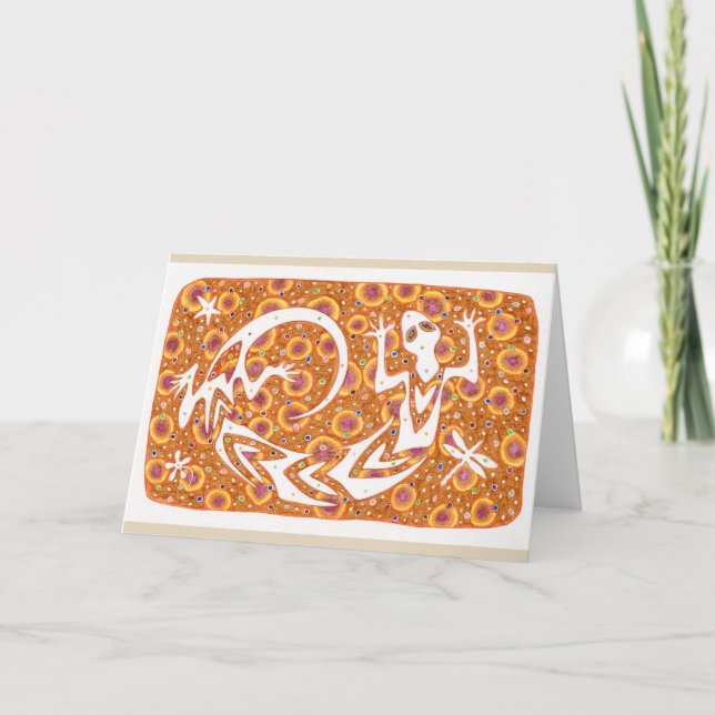 "Glücklicher Geist" notecard Karte (Vorderseite)