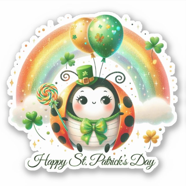 Glücklicher Glücklicher St. Patrick’s Day-Aufklebe Aufkleber (Vorderseite)
