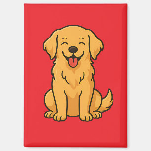 Glücklicher Golden Retriever Hund – Niedliche Lust Magnet