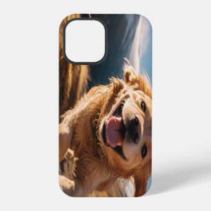 Glücklicher Golden Retriever läuft iPhone 12 Pro Hülle
