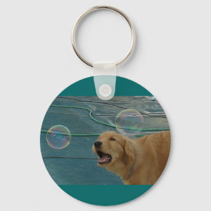 Glücklicher Golden Retriever Schlüsselanhänger